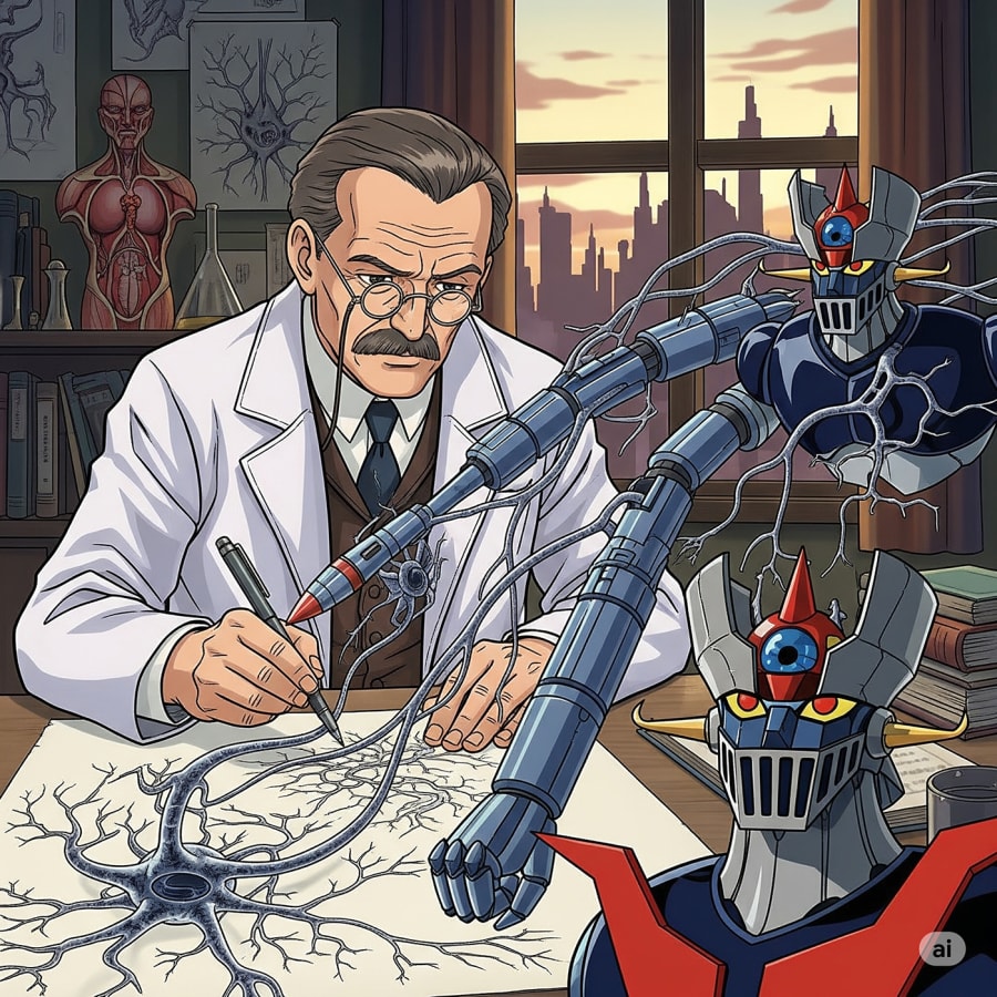 El Fantasma en la Máquina: De la Distopía de Cajal a la Superinteligencia Artificial, con Mazinger Z como Testigo