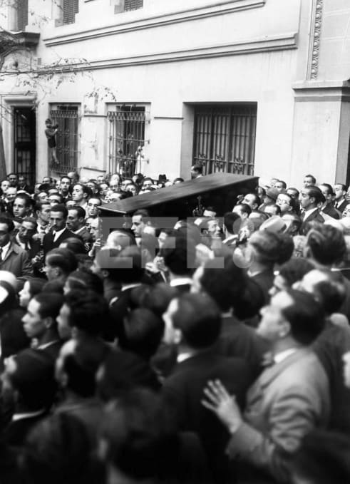 Comitiva fúnebre del científico español Santiago Ramón y Cajal. Madrid, 18/10/1934. Agencia EFE.
