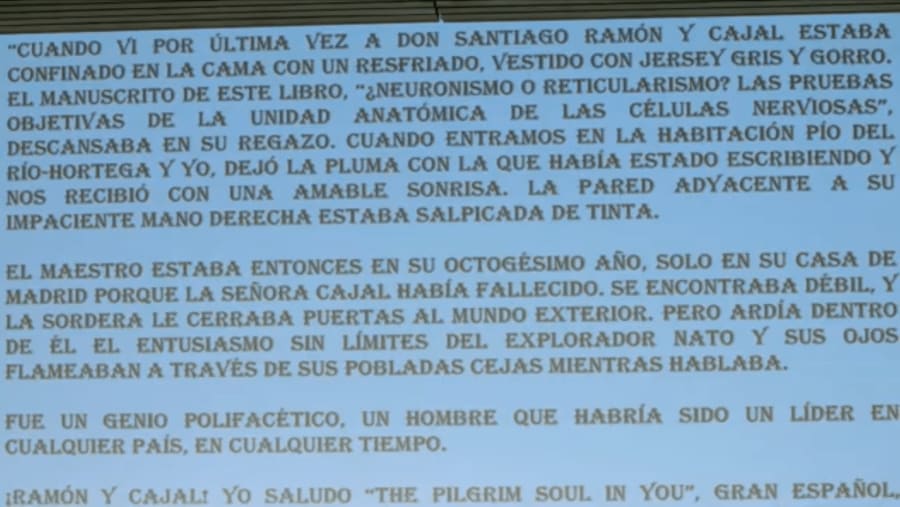 Y habitó entre nosotros Cajal, un profeta
