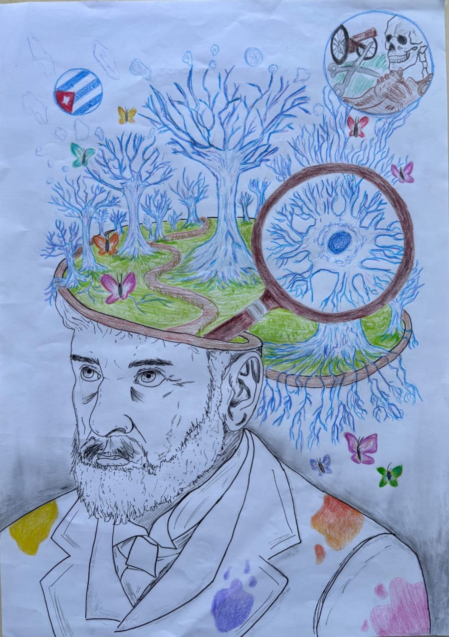 Dibujo de Santiago Ramón y Cajal 2026 - Colegio El Buen Pastor de Zaragoza