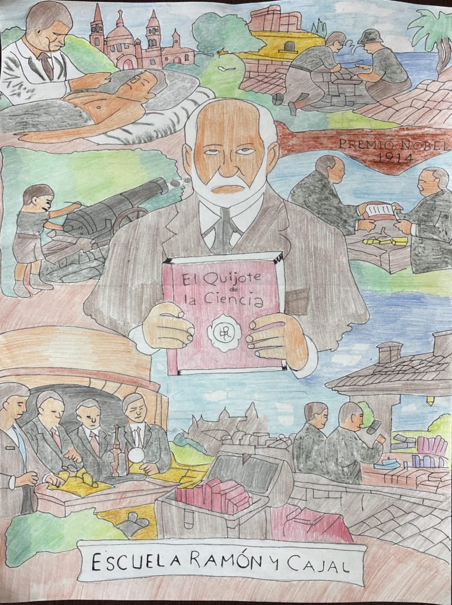 Dibujo de Santiago Ramón y Cajal 2026 - Colegio El Buen Pastor de Zaragoza