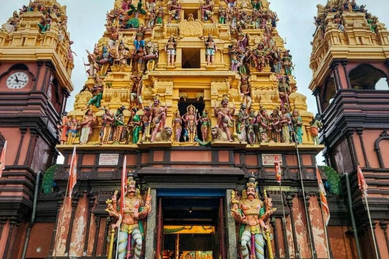 Front of a Hindu temple in Sri Lanka