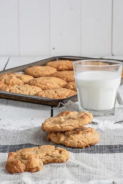 Biscuits. Dessert. Gourmandise. Recette. Collation. Verre de lait. Alimentation. Culinaire. Nourriture - Regard Boréal