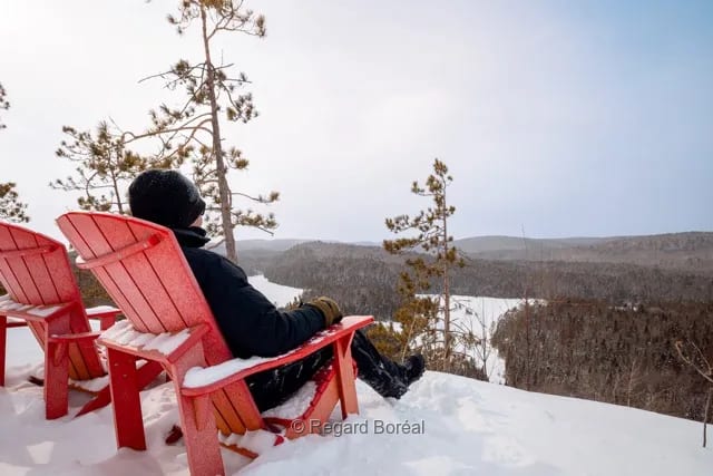 Paysage du Québec. Parc de la Mauricie. Hiver au Québec. Horizon. Parc. Montagnes. Observation. Nature. Plein air. Mauricie - Simon Bussières - Regard Boréal