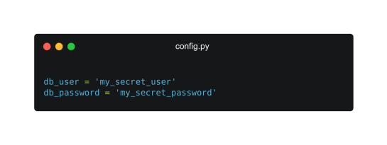 Hardcoded python secrets - Configuration file