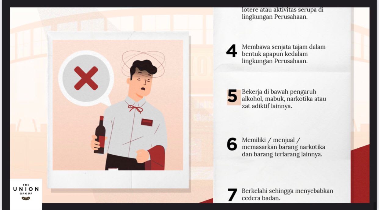 Contoh Storyborad CODE OF CONDUCT 3 dari klien The Union Group