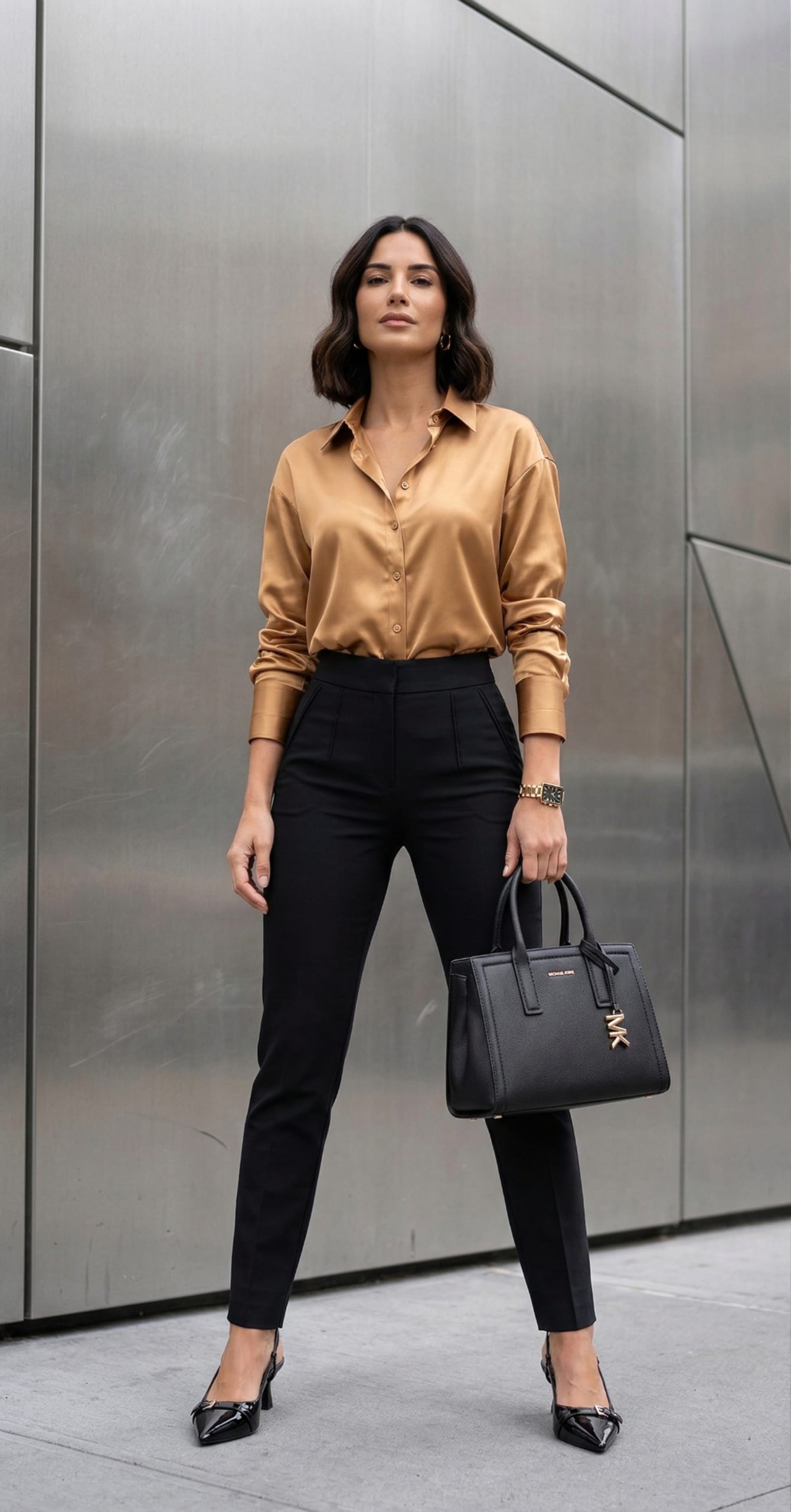 The “Liquid Gold” Outfit Edit — Soft Corporate Workwear.