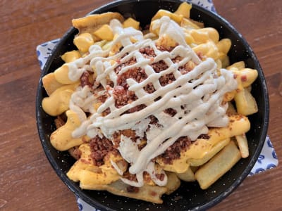 Patatas dipper cheddar