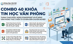 Combo 40 Khoá Tin Học Văn Phòng