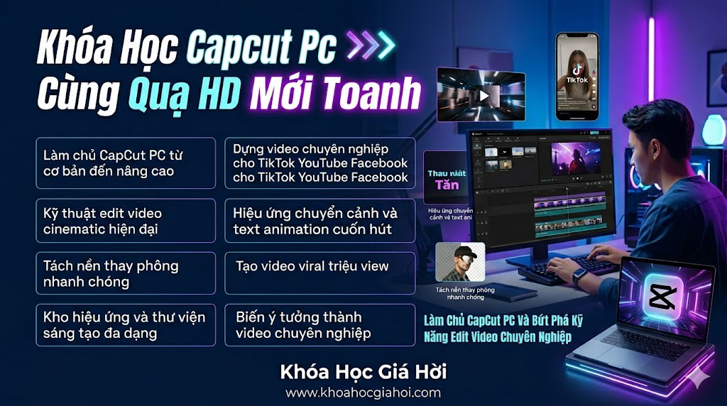 Khóa Học Capcut Pc Cùng Quạ HD Mới Toanh