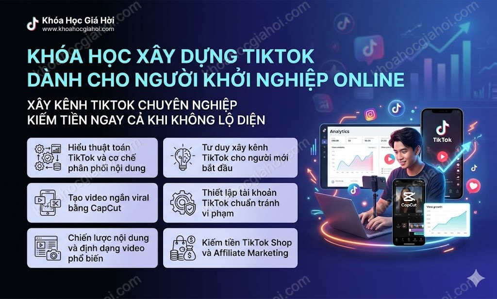 Khóa Học Xây Dựng Tiktok Dành Cho Người Khởi Nghiệp Online