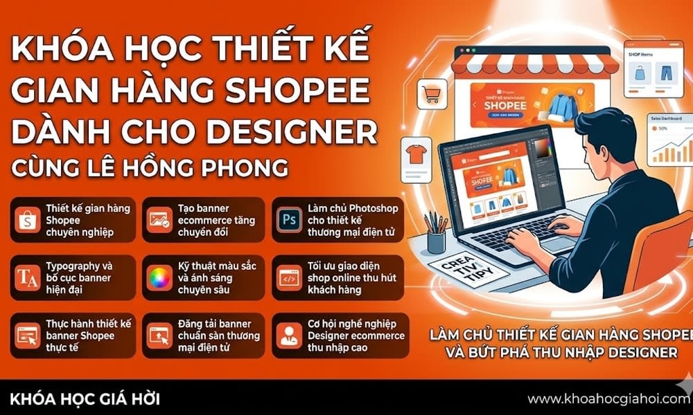 Khóa Học Thiết Kế Gian Hàng Shopee Dành Cho Designer Cùng Lê Hồng Phong