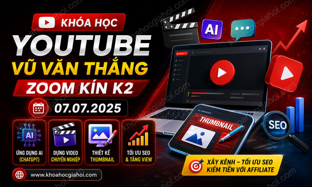 Khóa Học Youtube Vũ Văn Thắng – Zoom Kín K2 (07.07.2025)
