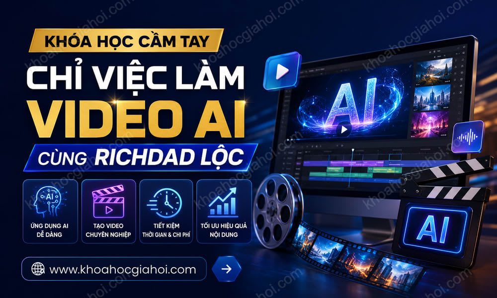 Khóa Học Cầm Tay Chỉ Việc Làm Video AI Cùng Richdad Lộc