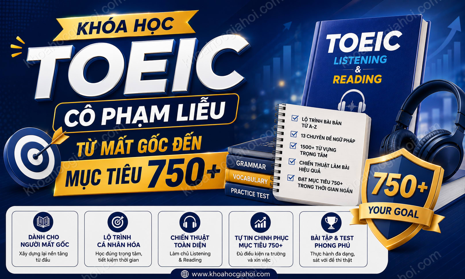 Khóa Học Toeic Cô Phạm Liễu Từ Mất Gốc Đến Mục Tiêu 750+