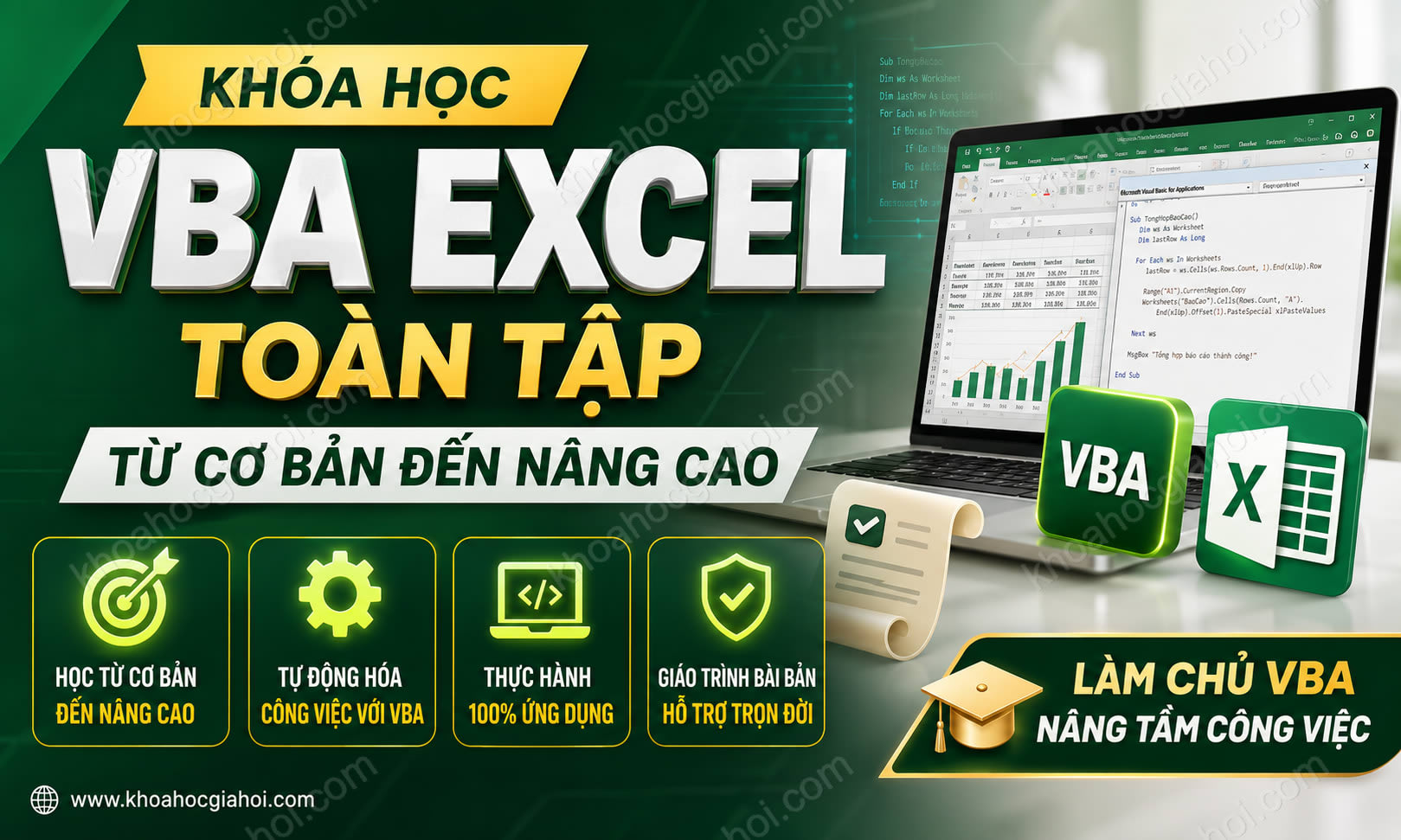 Khóa Học Vba Excel Toàn Tập Từ Cơ Bản Đến Nâng Cao
