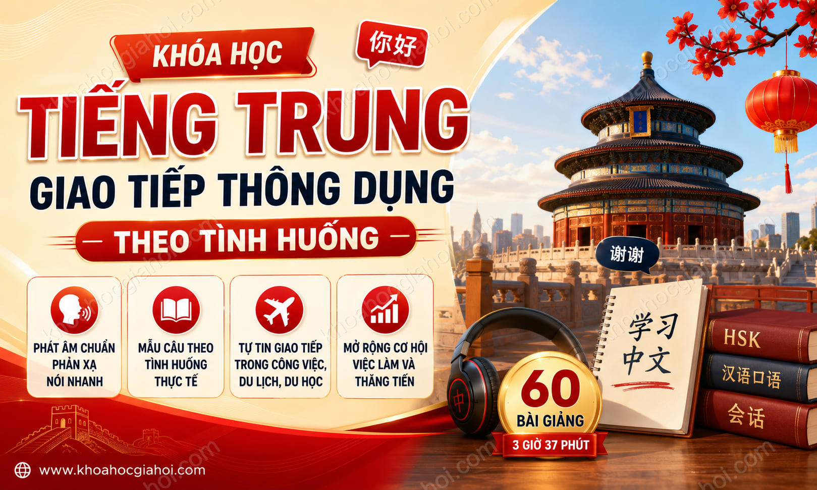 Khóa Học Tiếng Trung Giao Tiếp Thông Dụng Theo Tình Huống