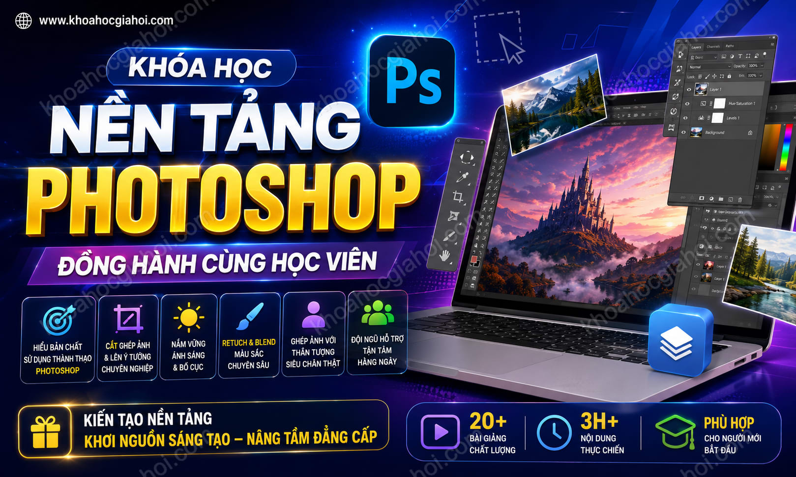 Khóa Học Nền Tảng Photoshop - Đồng Hành Cùng Học Viên