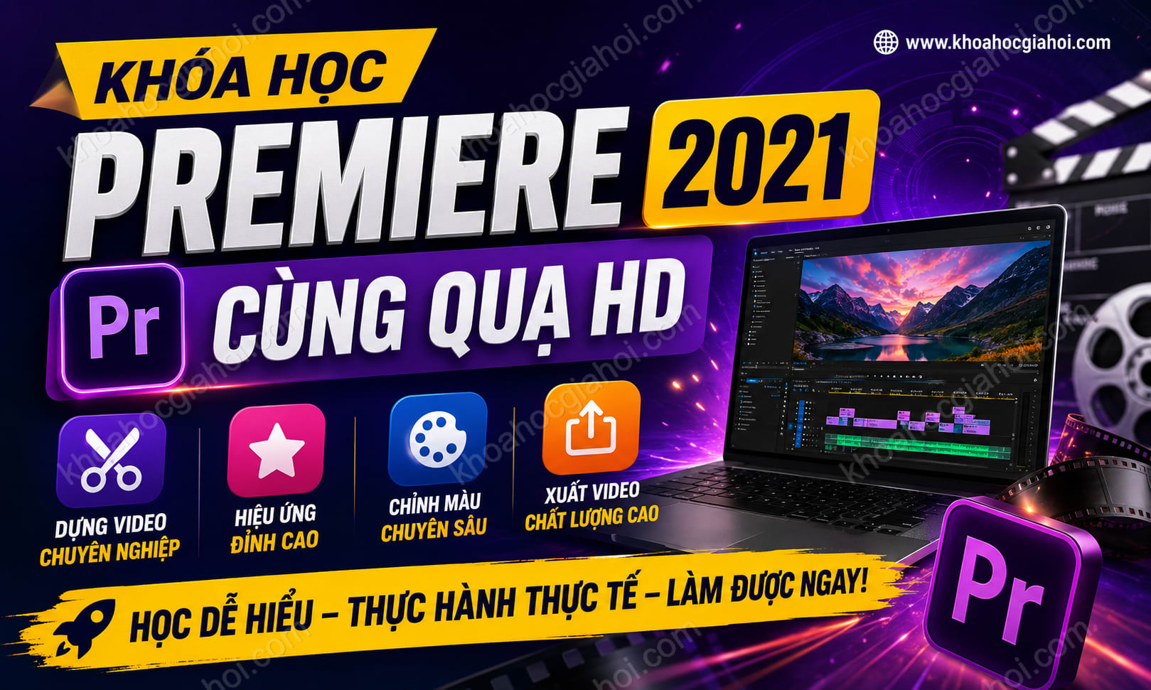 Khóa Học Premiere 2021 Cùng Quạ HD