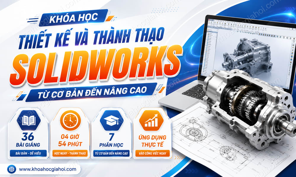 Khóa Học Thiết Kế Và Thành Thạo Solidworks Từ Cơ Bản Đến Nâng Cao