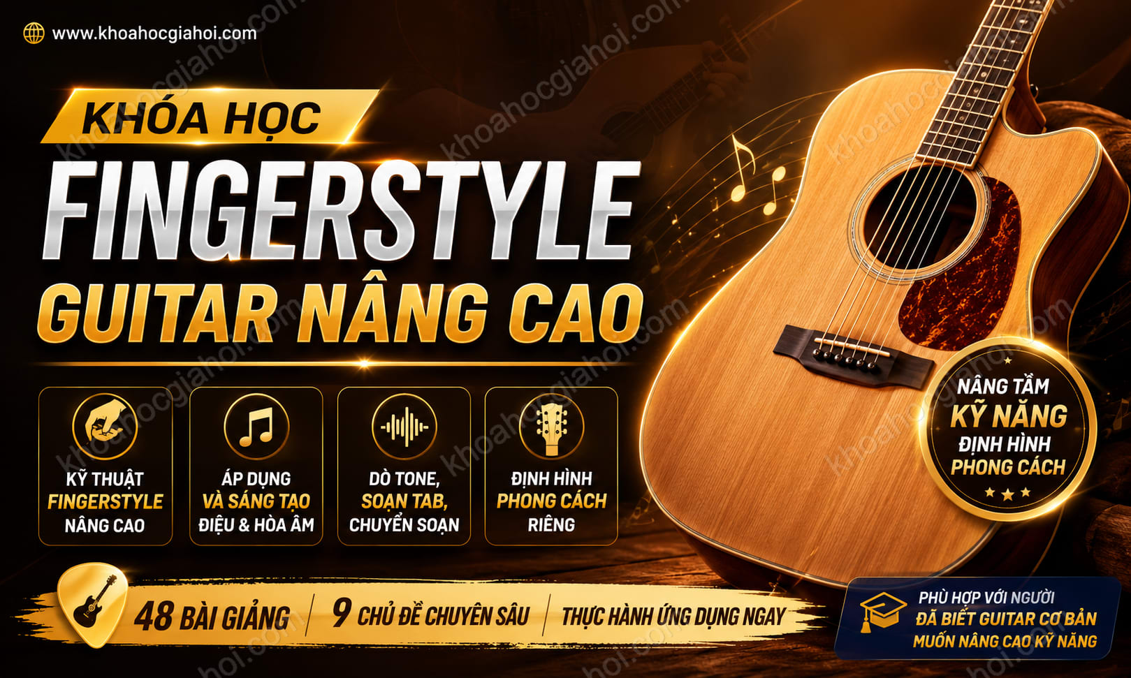 Khóa Học Fingerstyle Guitar Nâng Cao