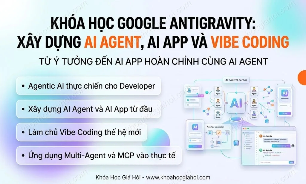 Khóa Học Google Antigravity: Xây dựng AI Agent, AI App & Vibe Coding