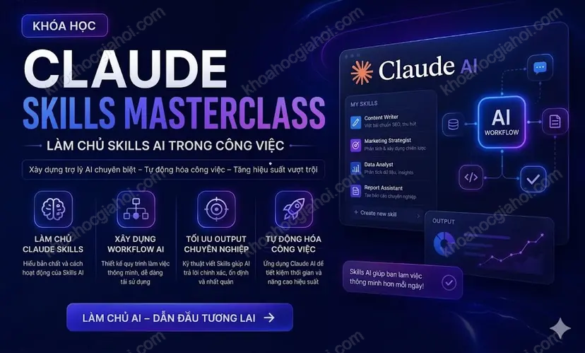 Khóa Học Claude AI Skills – Tự Động Hóa Và Nâng Cao Hiệu Quả Trong Công Việc