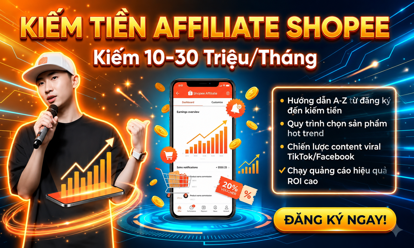 Khóa Học Shopee Affiliate 2025 – 2026 Cùng Phan Đức Nho [ Kiếm 10 – 30 Triệu/Tháng]