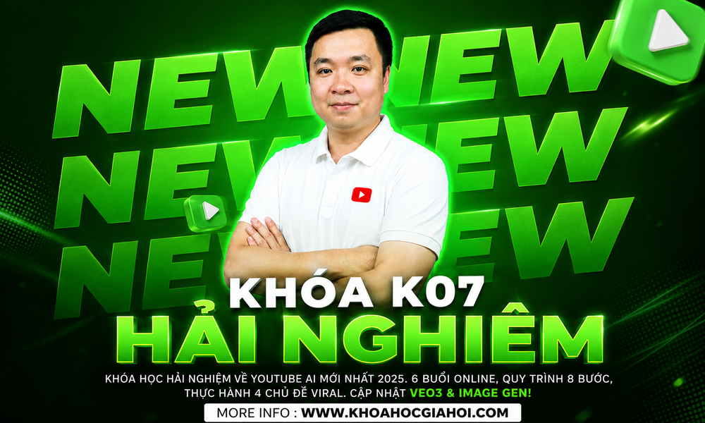 Khóa Học Hải Nghiêm Zoom K07 – Master Youtube AI Video 2025