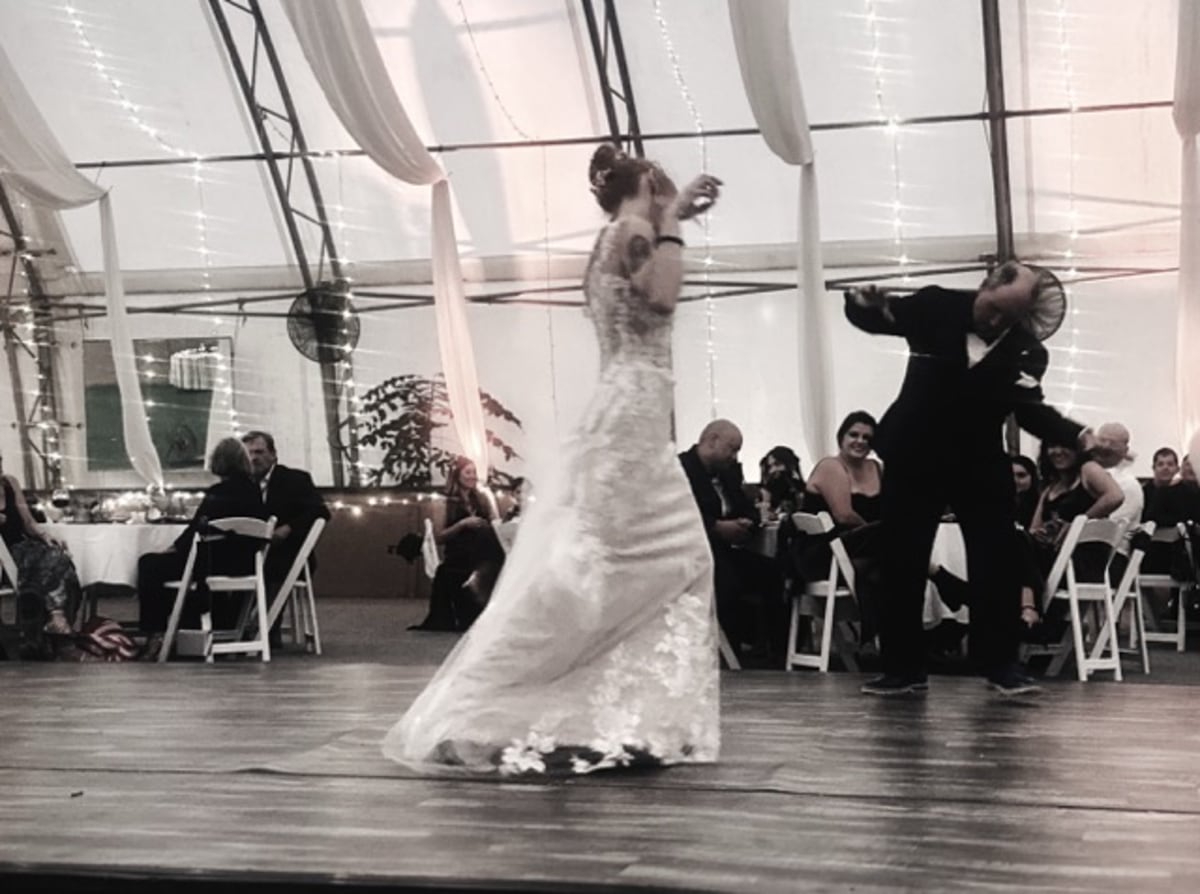 Couple first dance at outdoor wedding — Full Day package