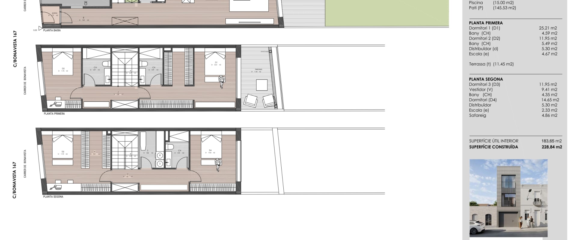 Obra Nova Casa Unifamiliar amb piscina C/BONAVISTA, 167
