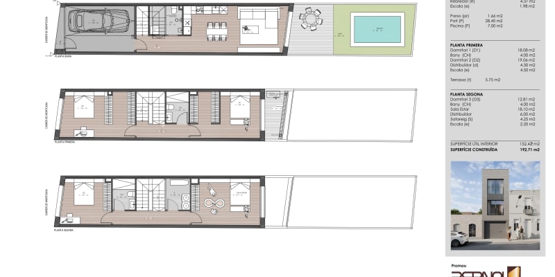 Obra Nova Casa Unifamiliar amb piscina al C/ Dels Montcada, 52 - Imagen 2