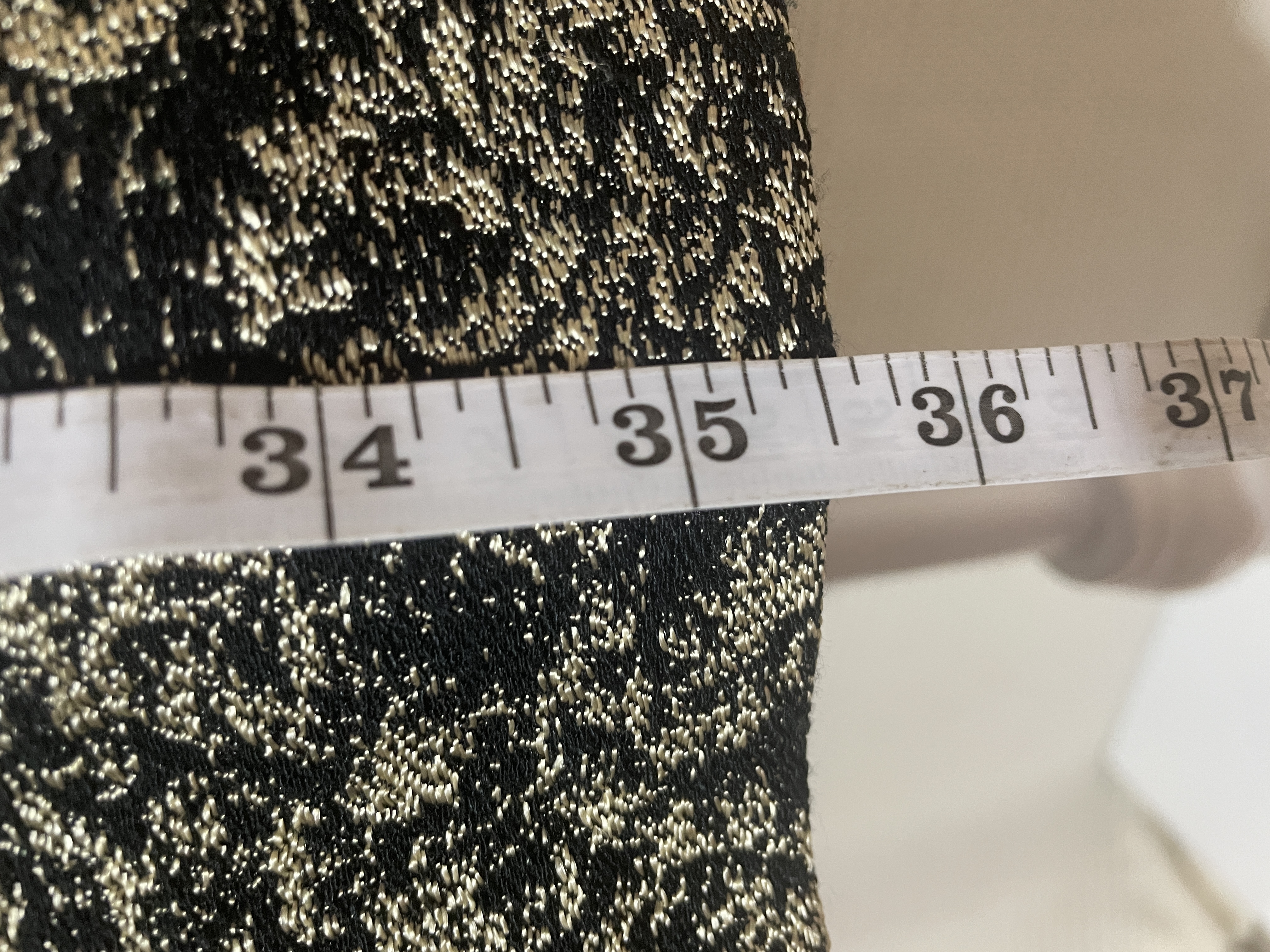 LOFT Black & Gold Metallic Jacquard Damask Sheath Cocktail Dress picture 3
