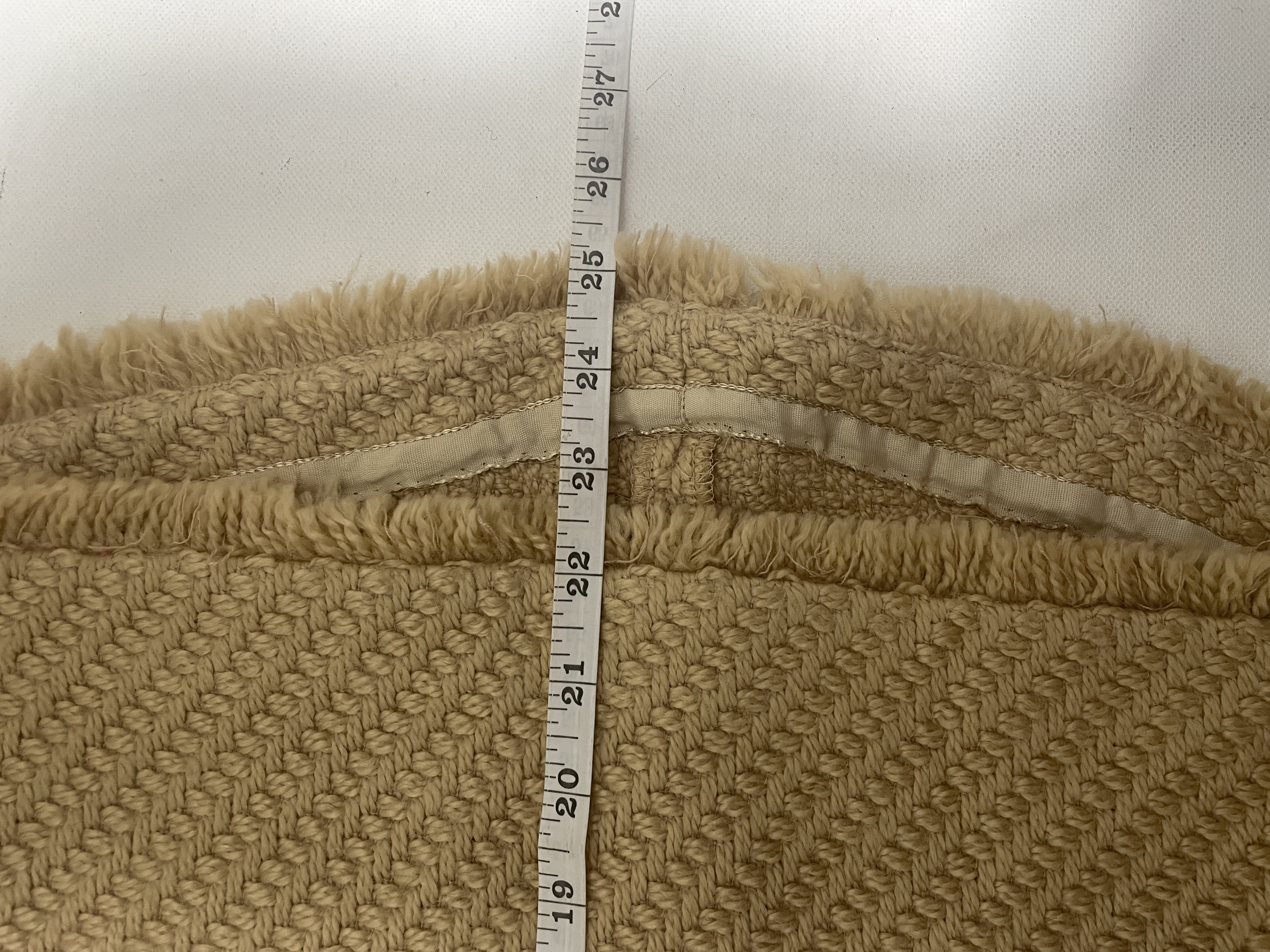 Grace Dane Lewis Tan Chevron Knit Midi Skirt Pockets Fringe Size 10 picture 4