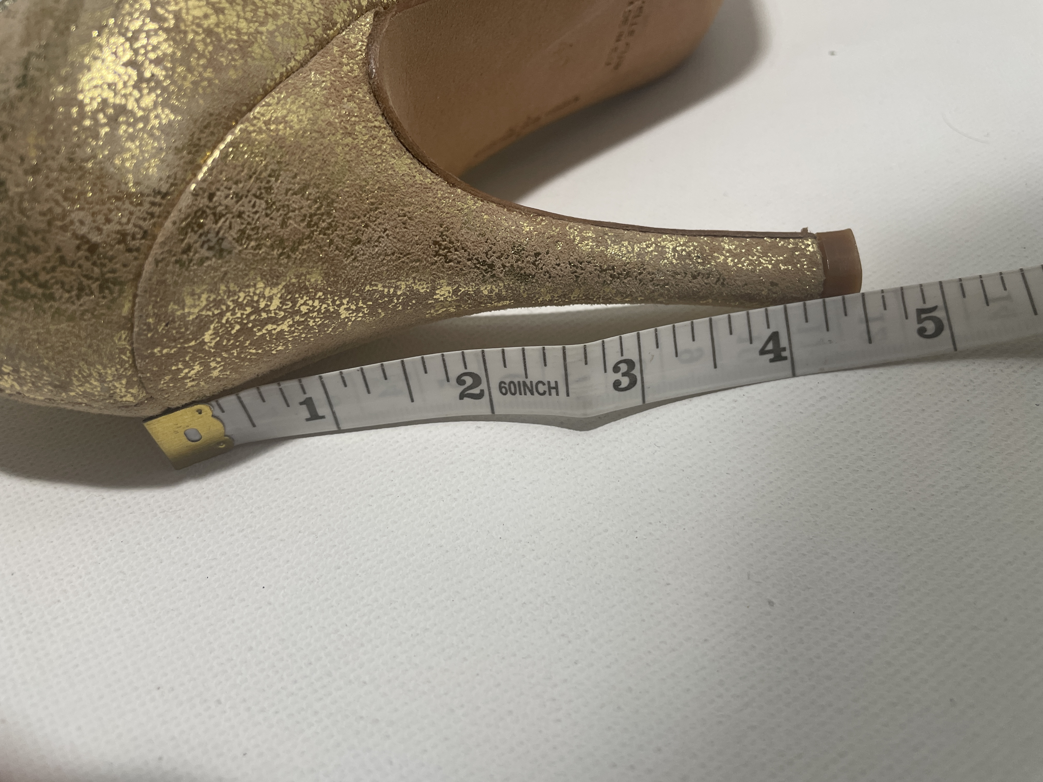Eugenia Kim Gold Metallic Peep-Toe Pumps with Giant Pearl Accents picture 5