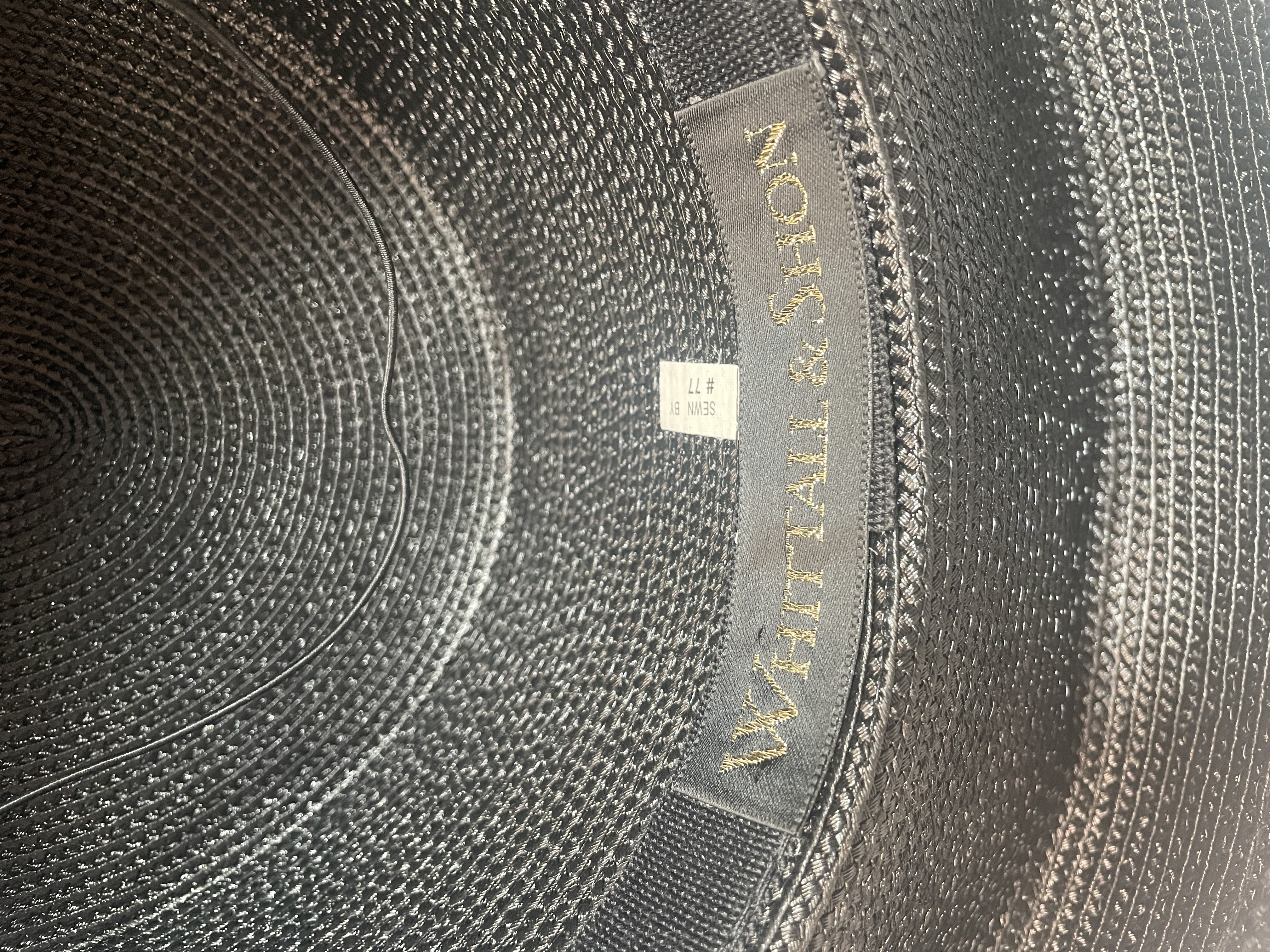 Vintage Whittall & Shon Silver Grey Lace Wide Brim Hat Pearl Beaded Church Derby picture 6