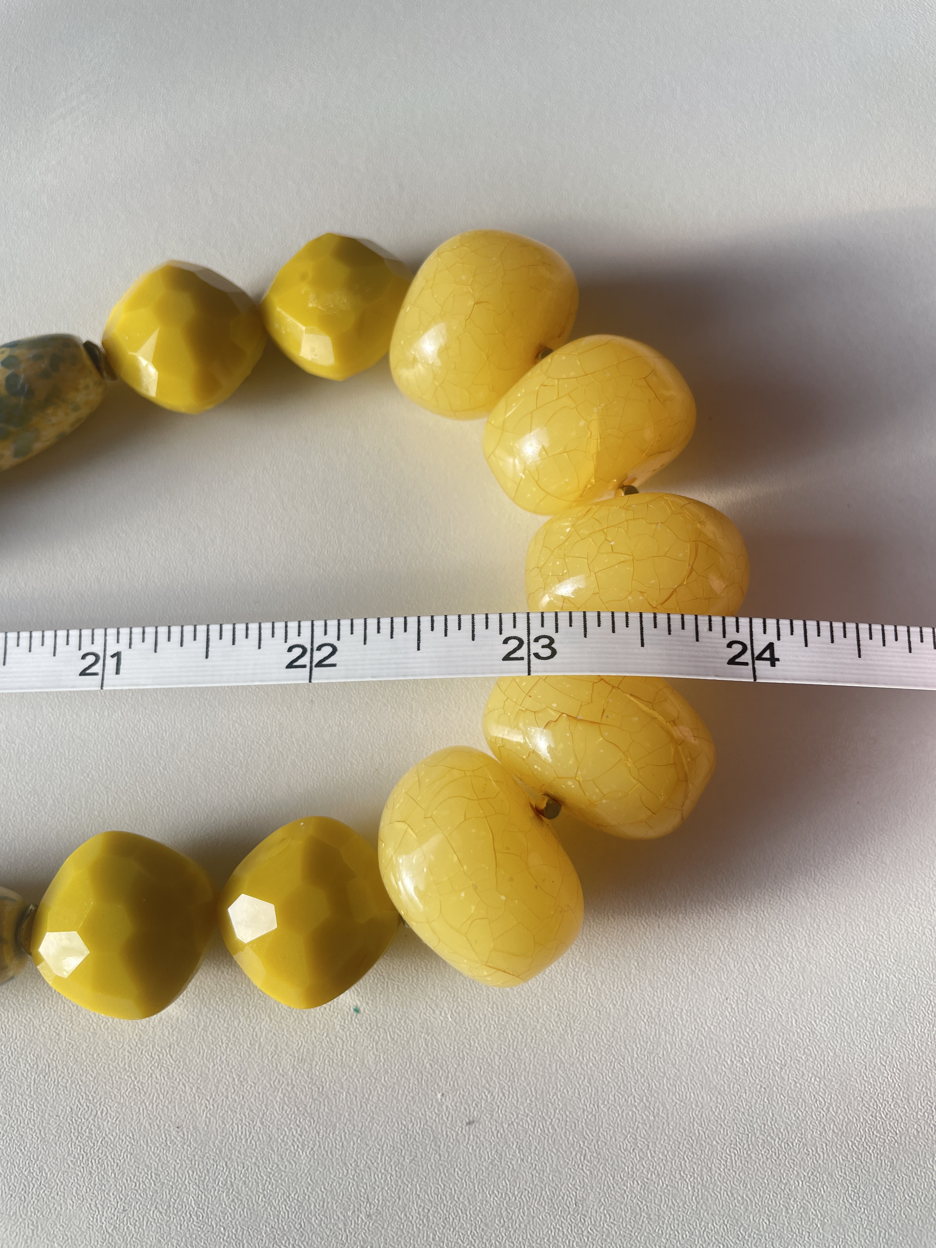 LOFT Yellow Resin Chunky Beaded Necklace picture 7