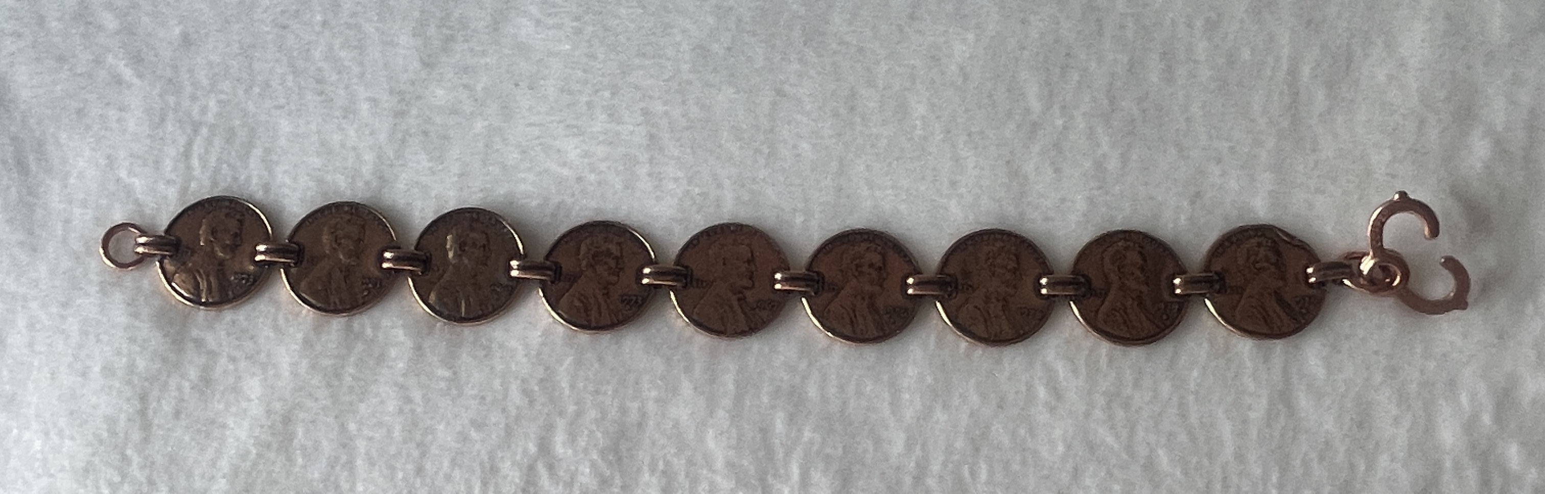 Vintage Copper Penny Links Bracelet picture 3