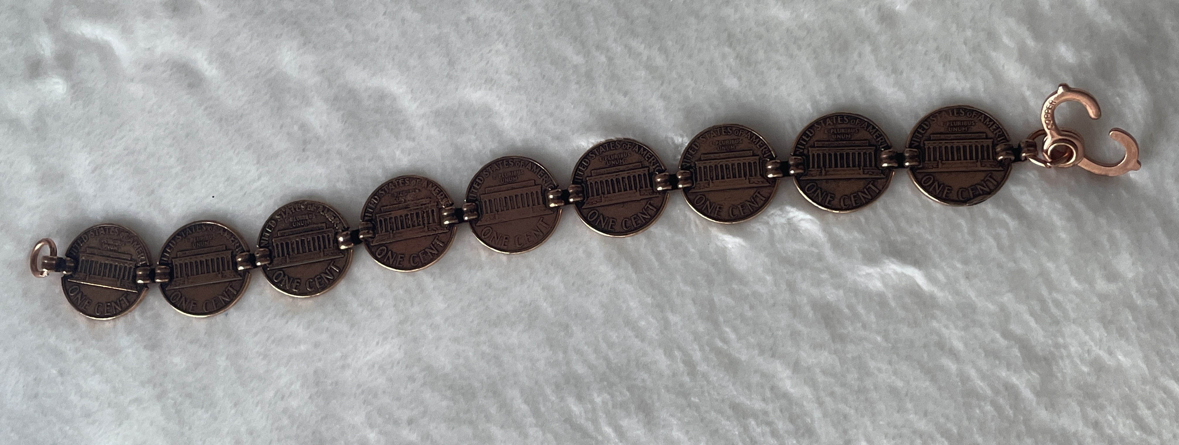 Vintage Copper Penny Links Bracelet picture 4