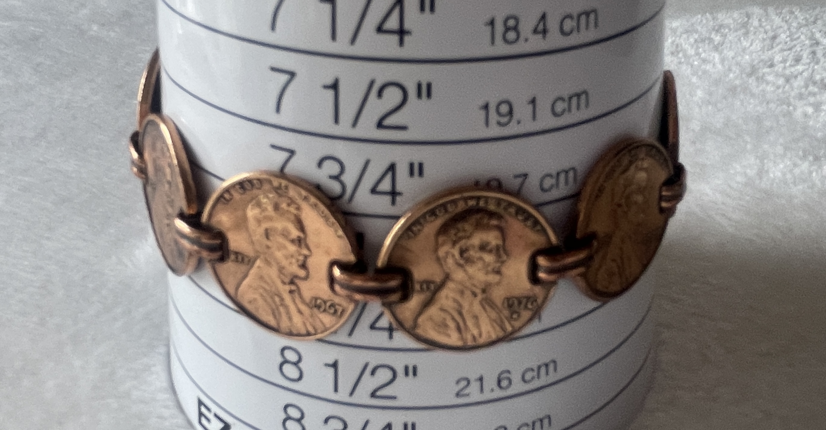 Vintage Copper Penny Links Bracelet picture 6