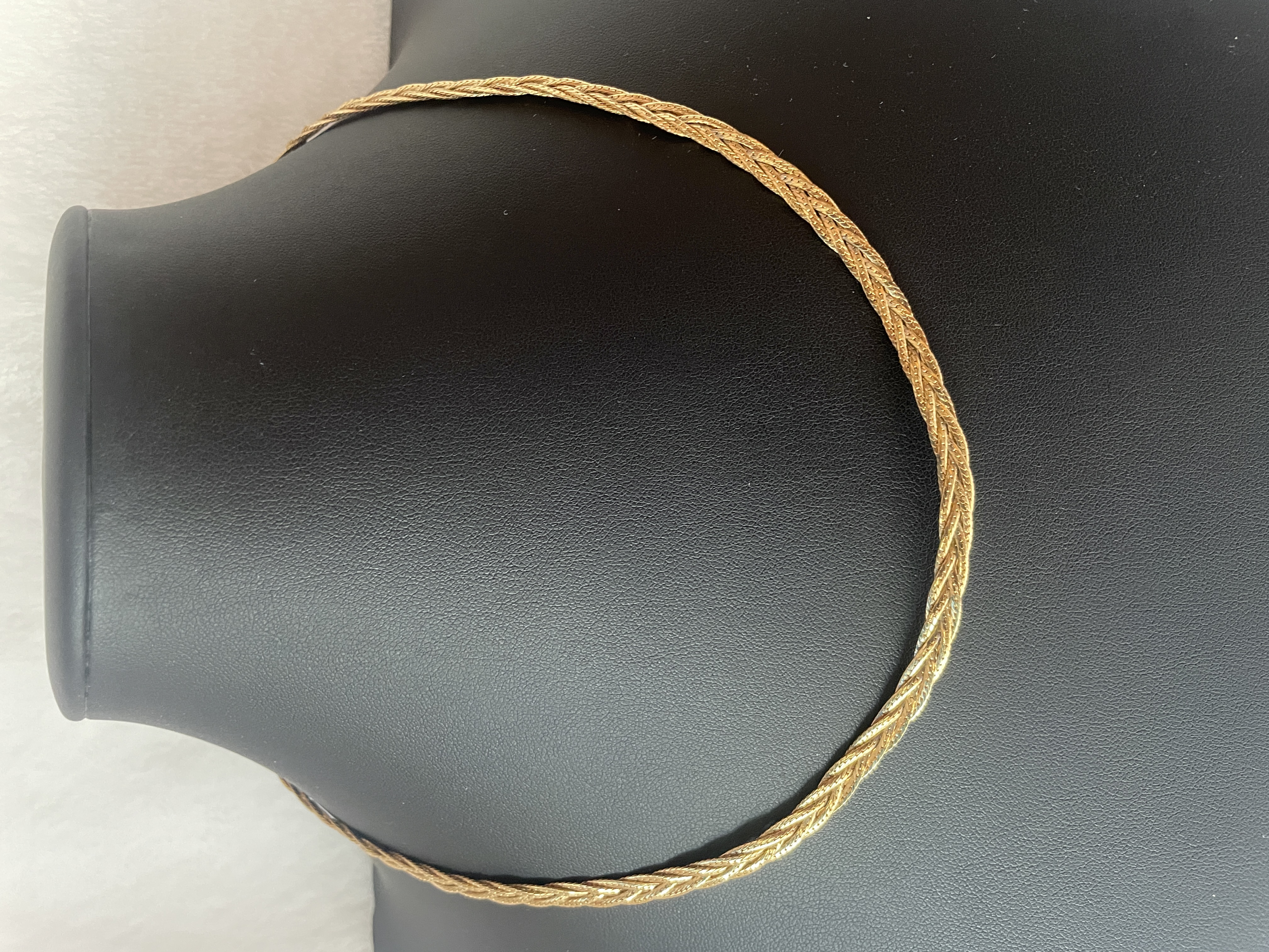 Napier Gold Tone Braided Chain Necklace