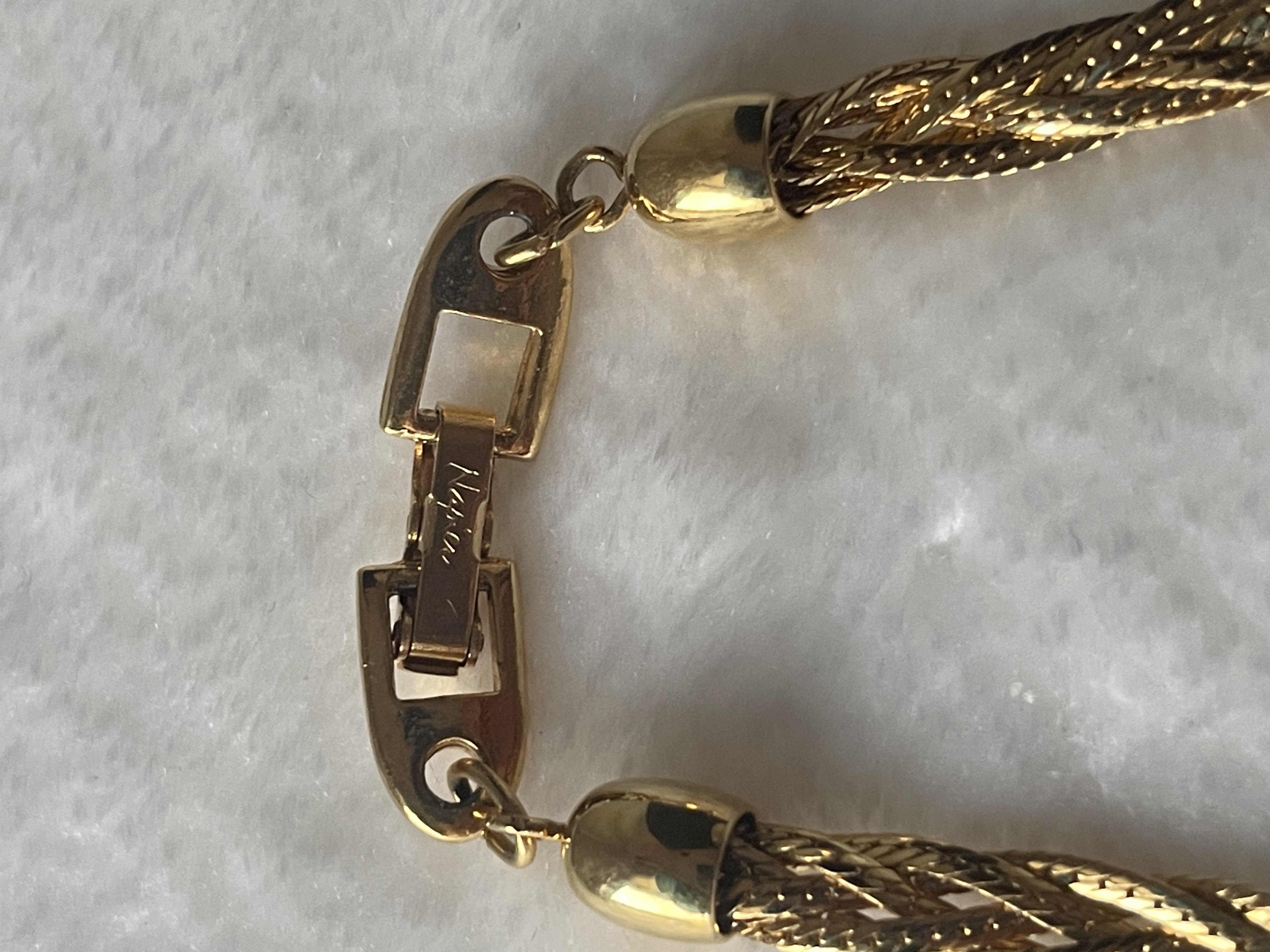 Napier Gold Tone Braided Chain Necklace picture 4