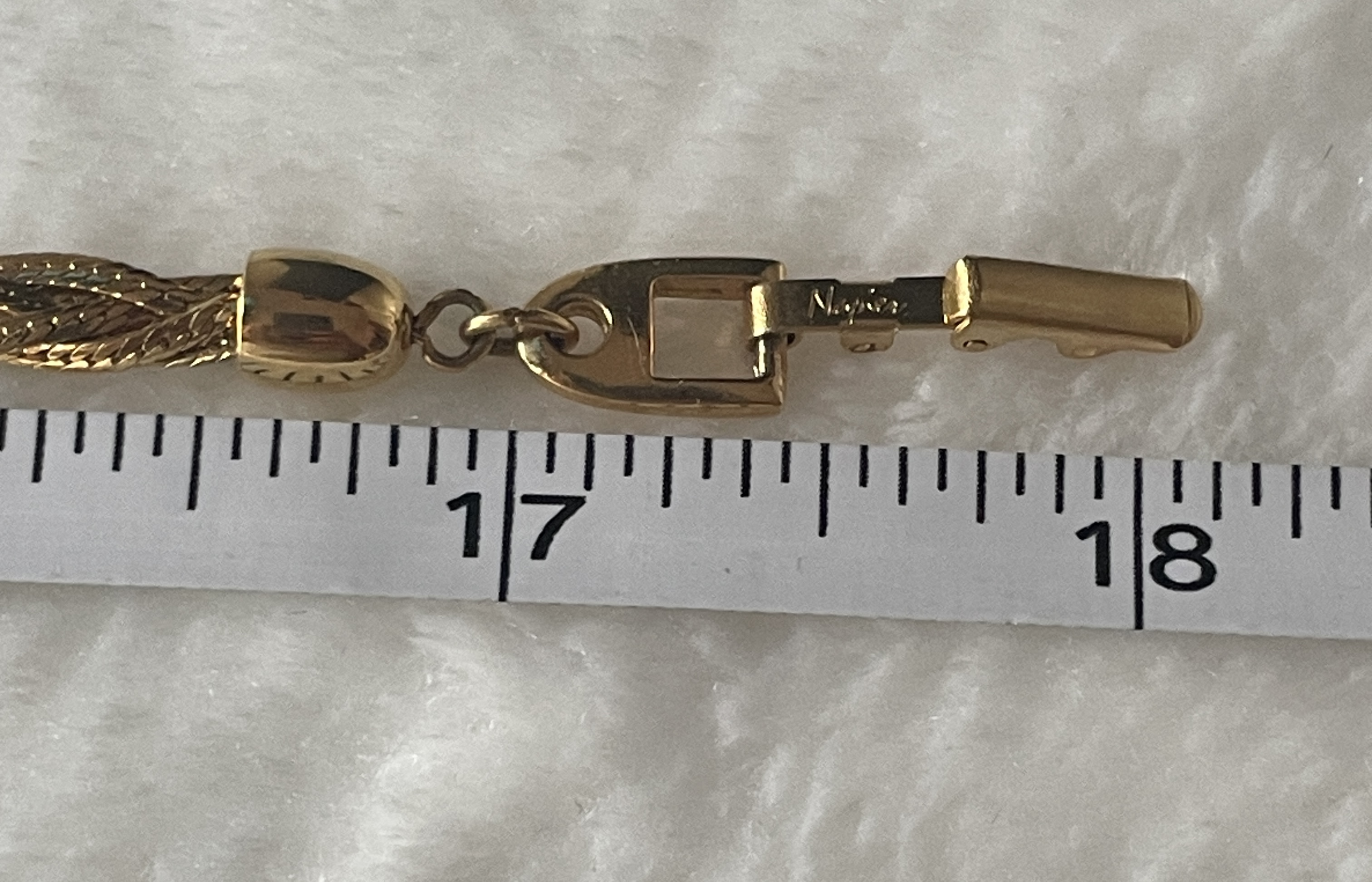 Napier Gold Tone Braided Chain Necklace picture 5