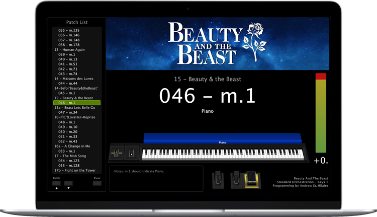 Beauty And The Beast - Screen Shot - MainStage keyboard programming for rent
