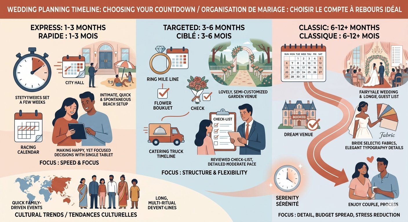 Organisation de Mariage : Choisir le Compte à Rebours Idéal