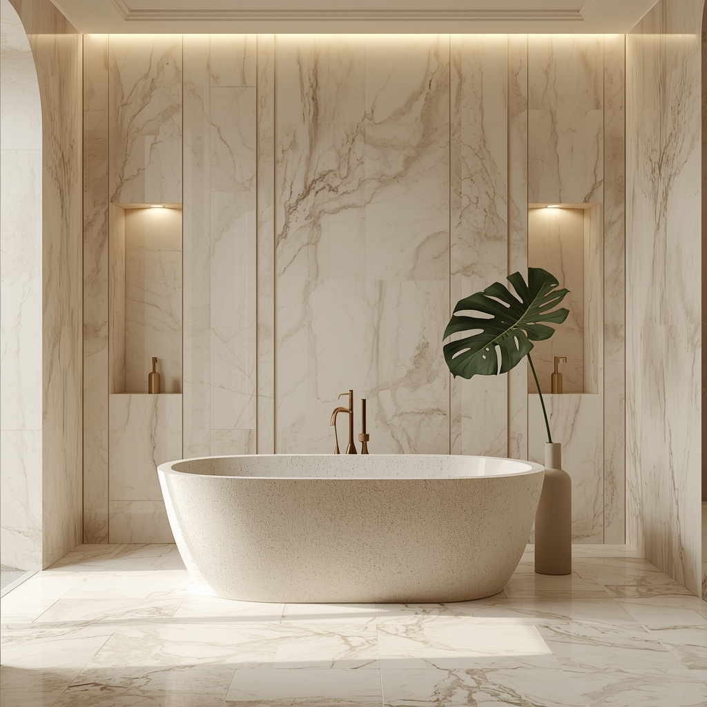 Spa-style bathroom