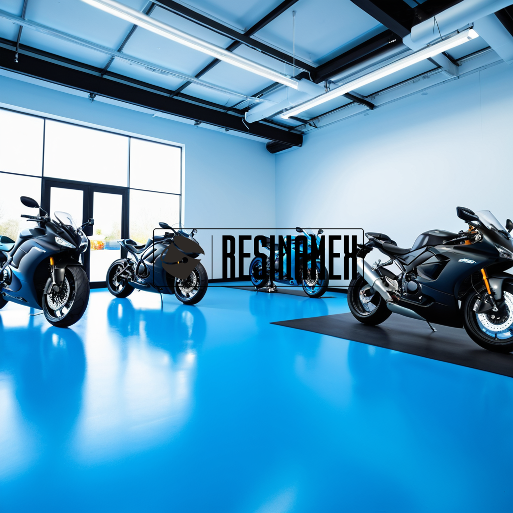 Instalación de Pisos Epóxicos para Talleres de Motocicletas en León Guanajuato por RESINAMEX