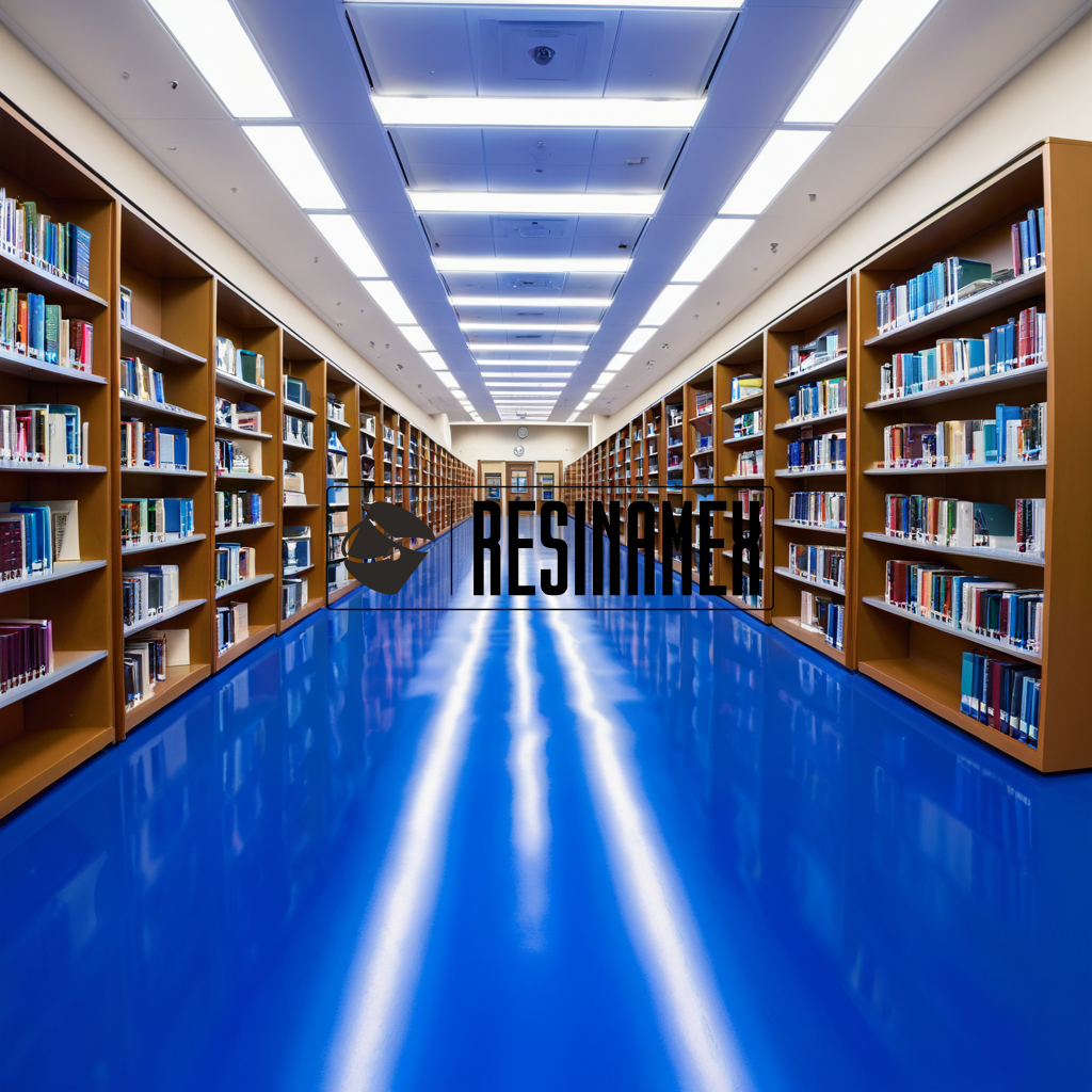 Instalación de Pisos Epóxicos para Bibliotecas Municipales en León Guanajuato por RESINAMEX