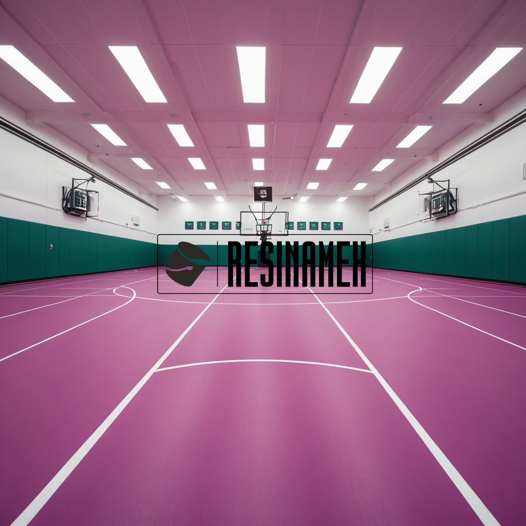 Instalación de Pisos Epoxicos para Centros Deportivos Comunitarios en León Guanajuato por RESINAMEX