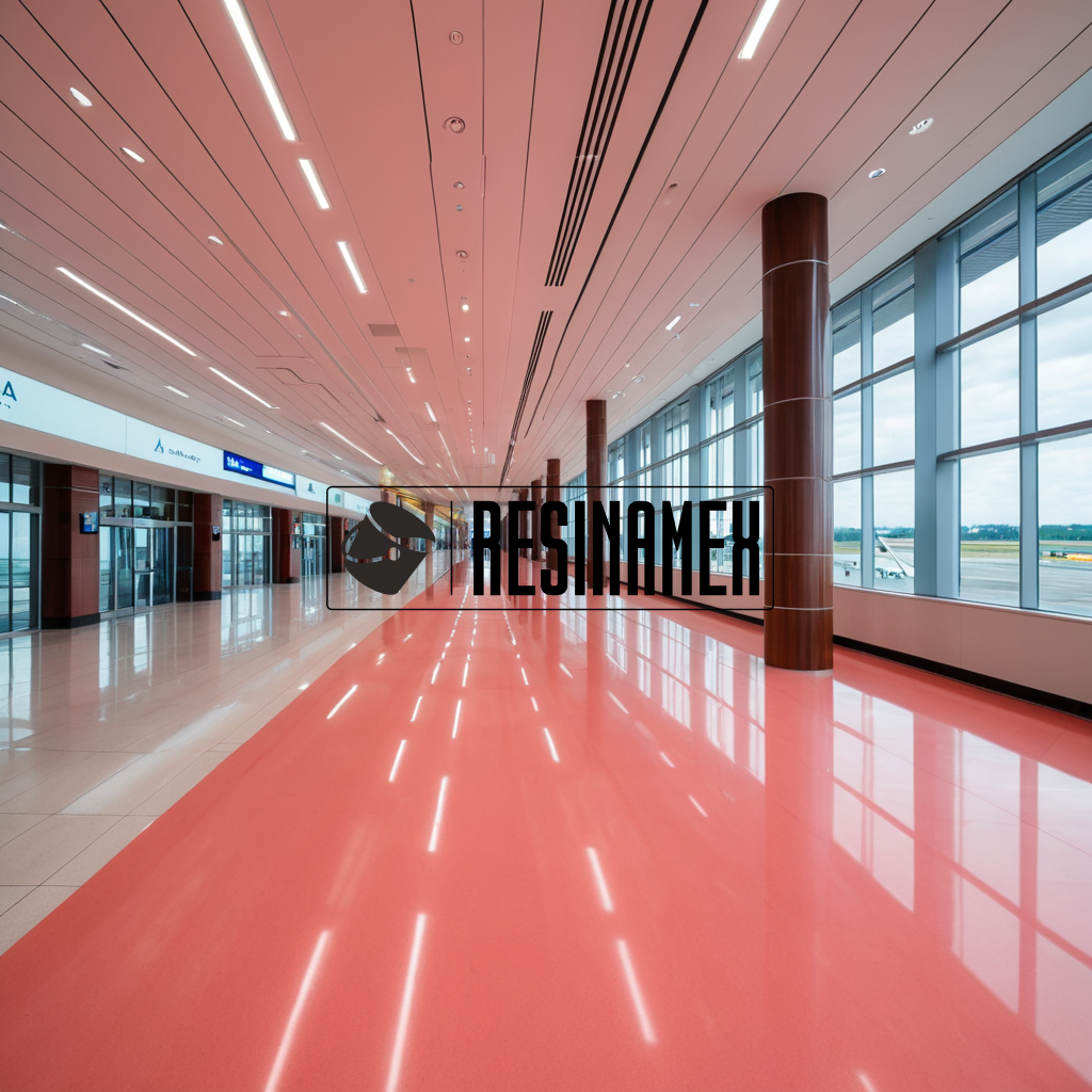 Instalación de Pisos Epoxicos para Aeropuertos en León Guanajuato por RESINAMEX